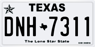 TX license plate DNH7311