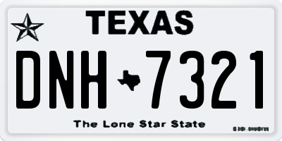 TX license plate DNH7321