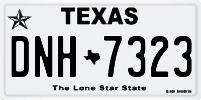 TX license plate DNH7323