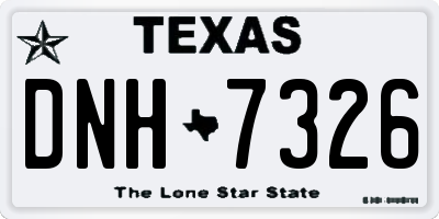 TX license plate DNH7326