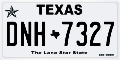 TX license plate DNH7327
