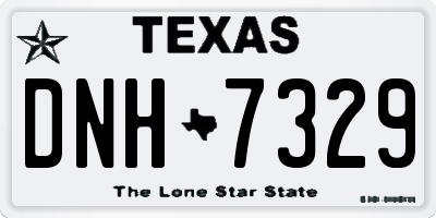 TX license plate DNH7329
