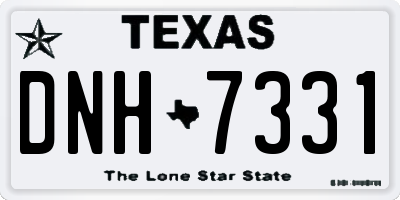 TX license plate DNH7331