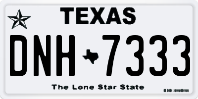 TX license plate DNH7333