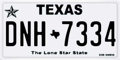 TX license plate DNH7334