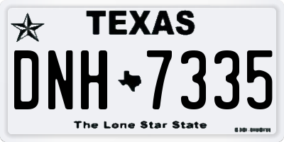 TX license plate DNH7335