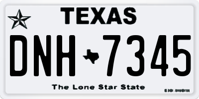 TX license plate DNH7345