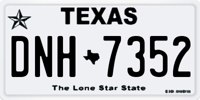 TX license plate DNH7352