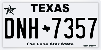 TX license plate DNH7357