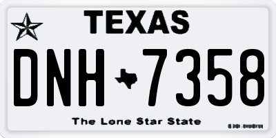 TX license plate DNH7358