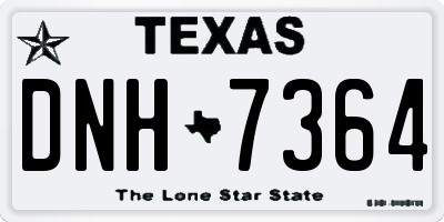 TX license plate DNH7364