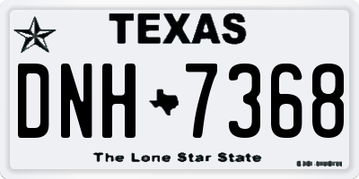 TX license plate DNH7368