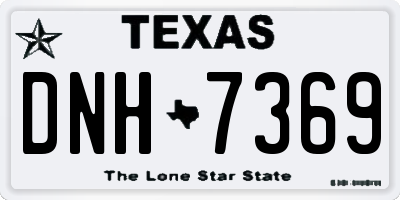 TX license plate DNH7369