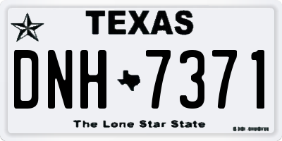 TX license plate DNH7371