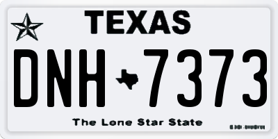 TX license plate DNH7373