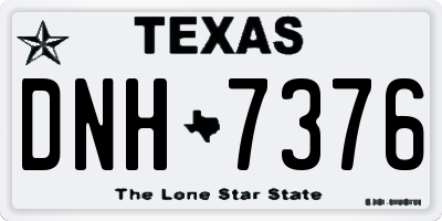 TX license plate DNH7376