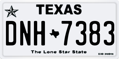 TX license plate DNH7383