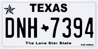 TX license plate DNH7394
