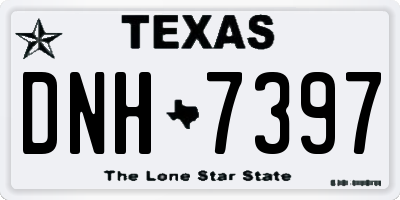 TX license plate DNH7397