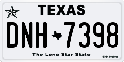 TX license plate DNH7398