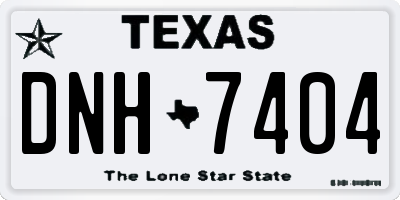 TX license plate DNH7404