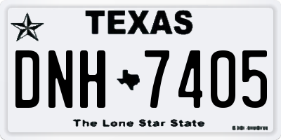 TX license plate DNH7405