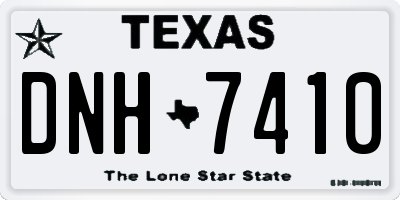 TX license plate DNH7410
