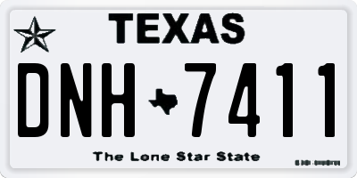 TX license plate DNH7411