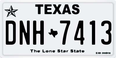 TX license plate DNH7413