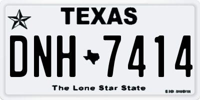 TX license plate DNH7414