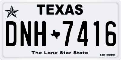 TX license plate DNH7416