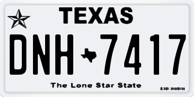 TX license plate DNH7417