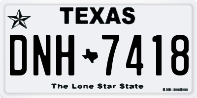 TX license plate DNH7418