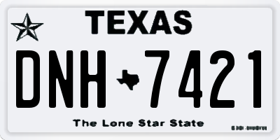 TX license plate DNH7421