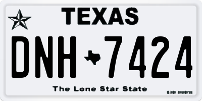 TX license plate DNH7424