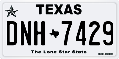 TX license plate DNH7429