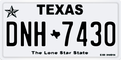 TX license plate DNH7430
