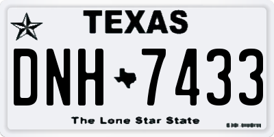 TX license plate DNH7433