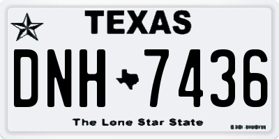 TX license plate DNH7436