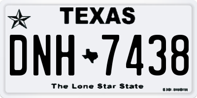 TX license plate DNH7438