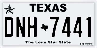 TX license plate DNH7441