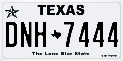 TX license plate DNH7444