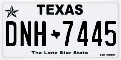 TX license plate DNH7445
