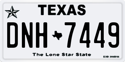 TX license plate DNH7449