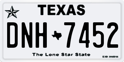 TX license plate DNH7452