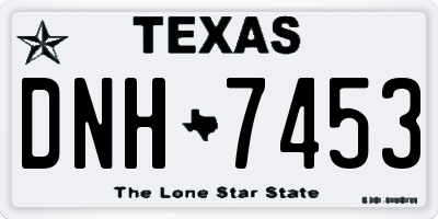 TX license plate DNH7453