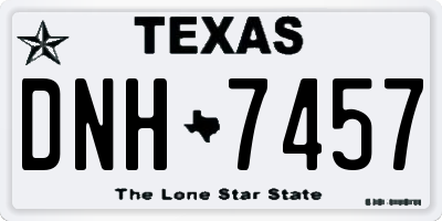 TX license plate DNH7457