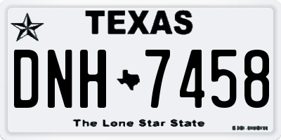 TX license plate DNH7458