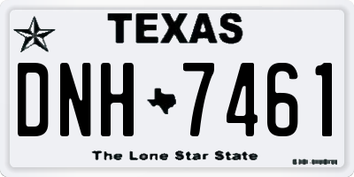 TX license plate DNH7461