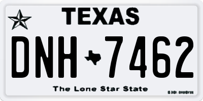 TX license plate DNH7462